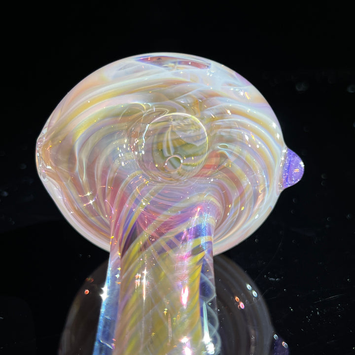 Thick Fume Pipes Pink Slyme Marble Glass Pipe Chuck Glass   