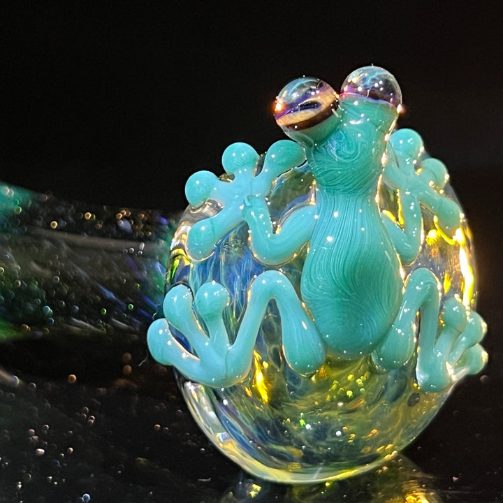 Exp Green Frog Spoon Glass Pipe Beezy Glass   