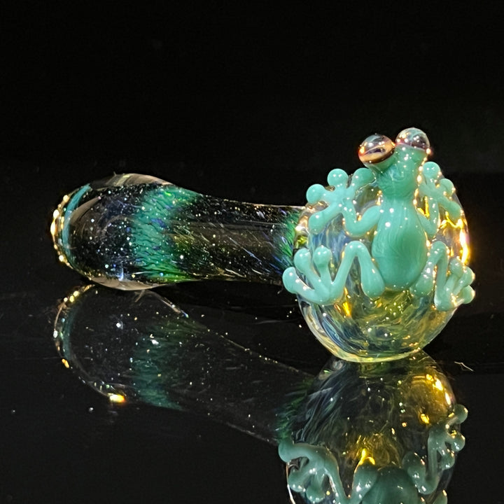 Exp Green Frog Spoon Glass Pipe Beezy Glass   