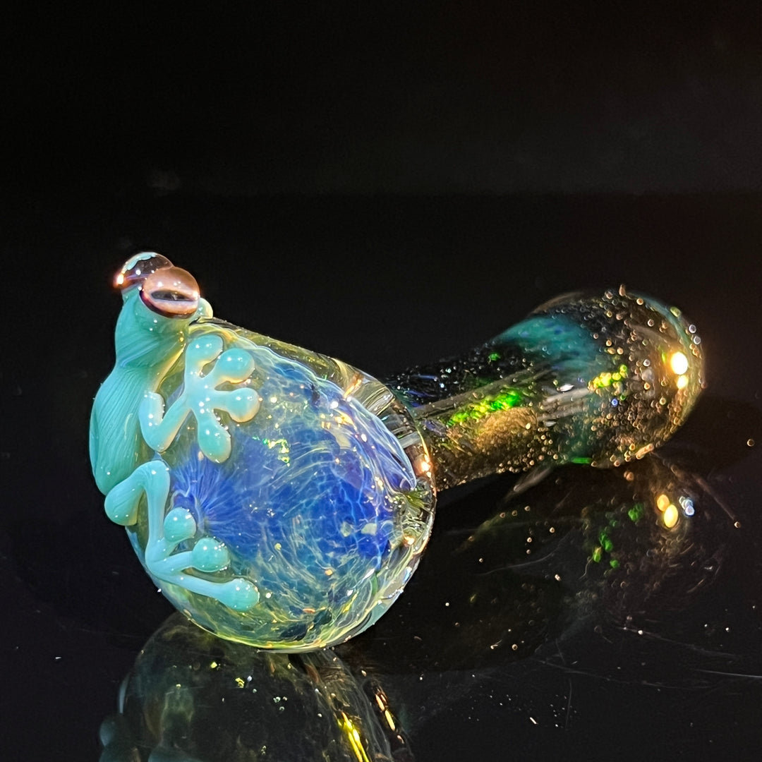 Exp Green Frog Spoon Glass Pipe Beezy Glass   