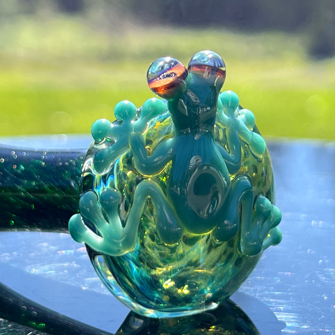 Exp Green Frog Spoon Glass Pipe Beezy Glass   