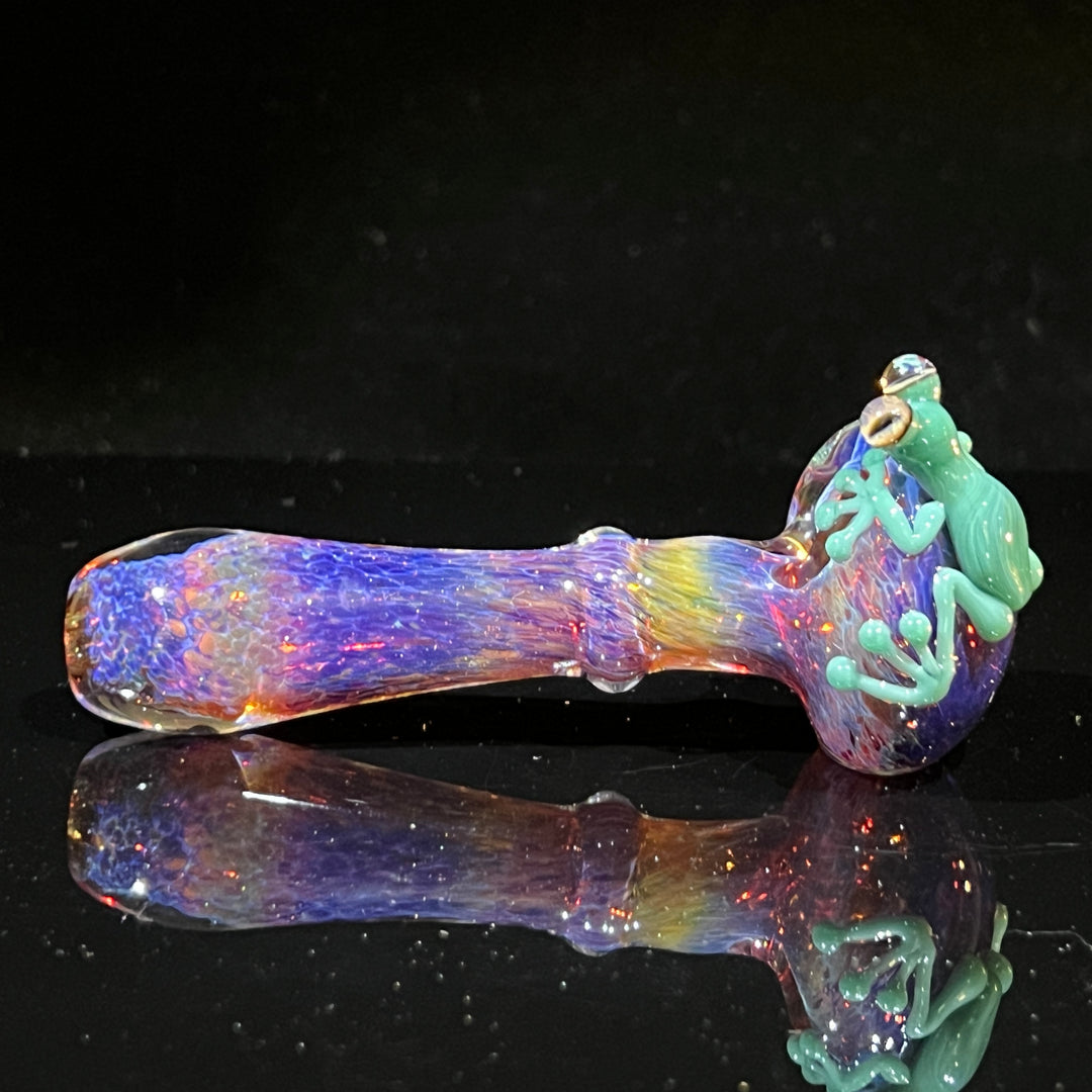 Purple Magic Frog Spoon Glass Pipe Beezy Glass   