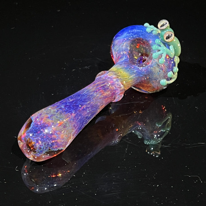 Purple Magic Frog Spoon Glass Pipe Beezy Glass   