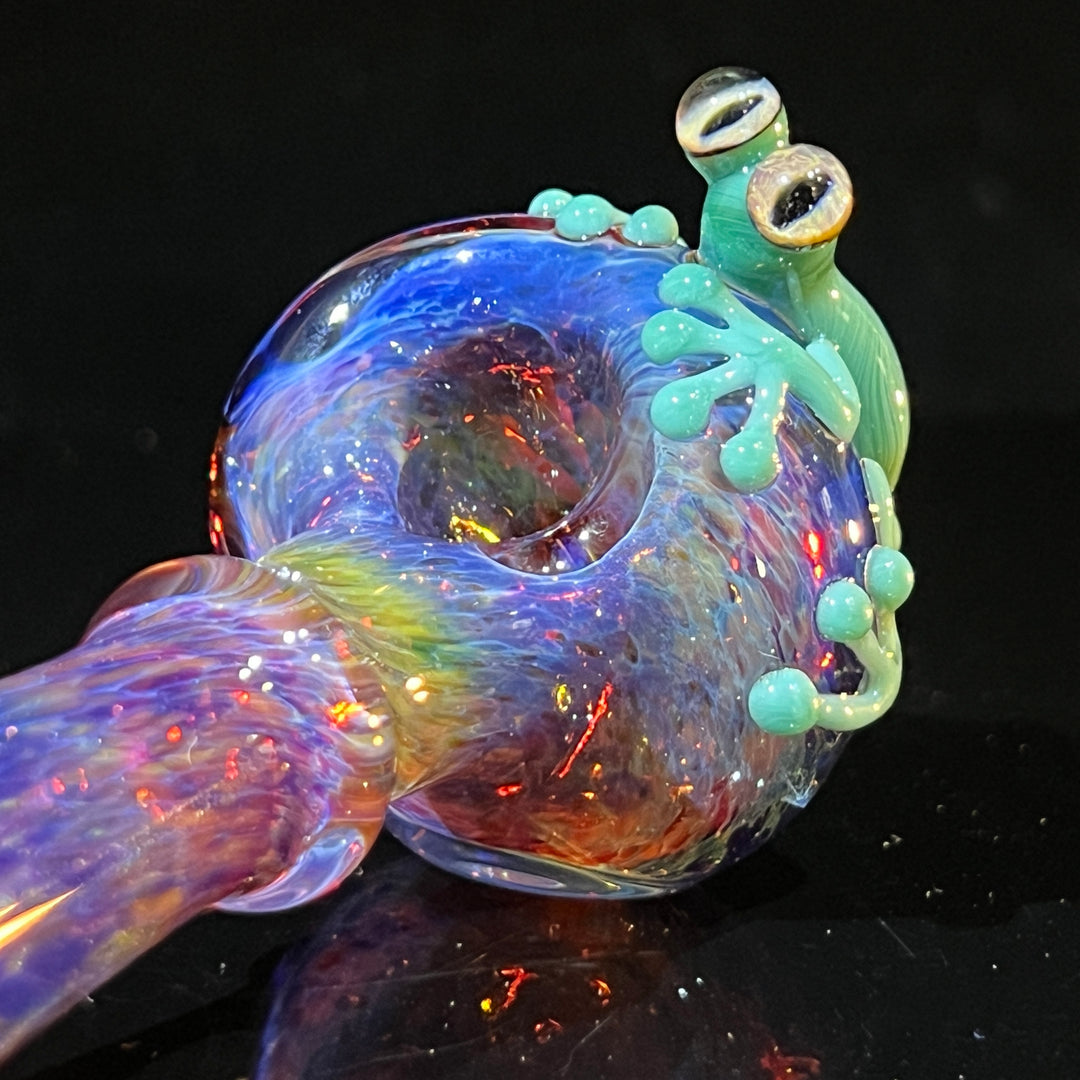 Purple Magic Frog Spoon Glass Pipe Beezy Glass   