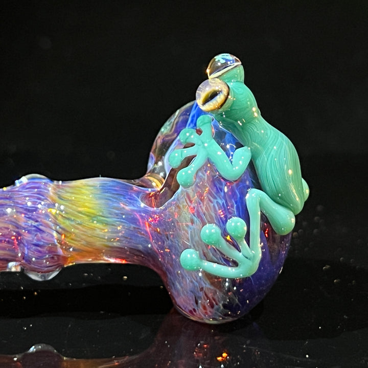 Purple Magic Frog Spoon Glass Pipe Beezy Glass   