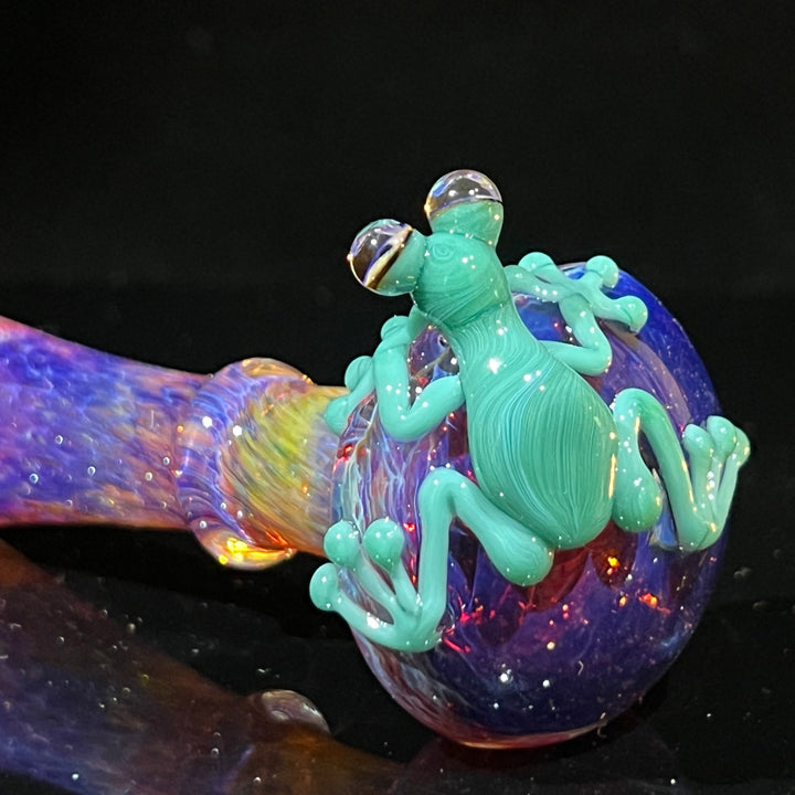 Purple Magic Frog Spoon Glass Pipe Beezy Glass   