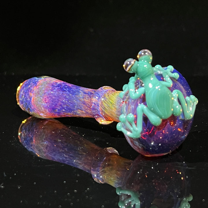 Purple Magic Frog Spoon Glass Pipe Beezy Glass   