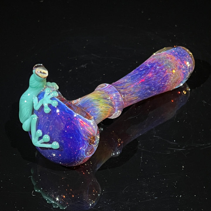 Purple Magic Frog Spoon Glass Pipe Beezy Glass   