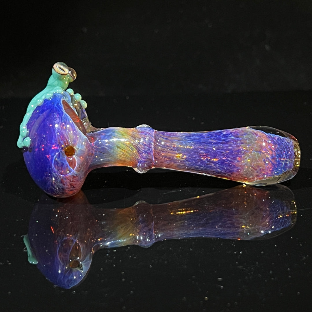 Purple Magic Frog Spoon Glass Pipe Beezy Glass   