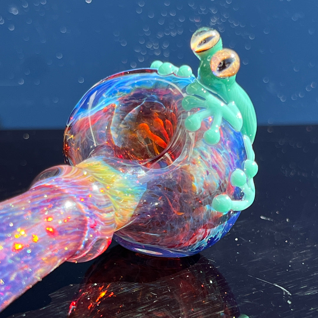 Purple Magic Frog Spoon Glass Pipe Beezy Glass   