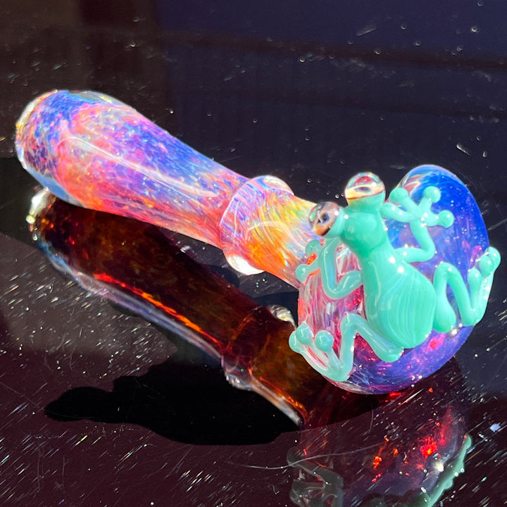 Purple Magic Frog Spoon Glass Pipe Beezy Glass   