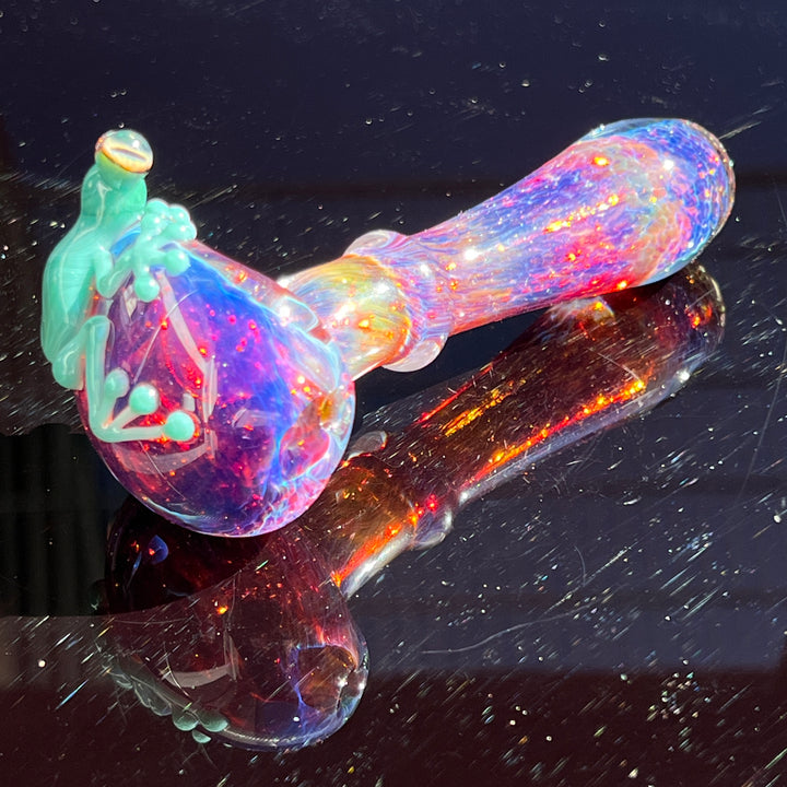 Purple Magic Frog Spoon Glass Pipe Beezy Glass   