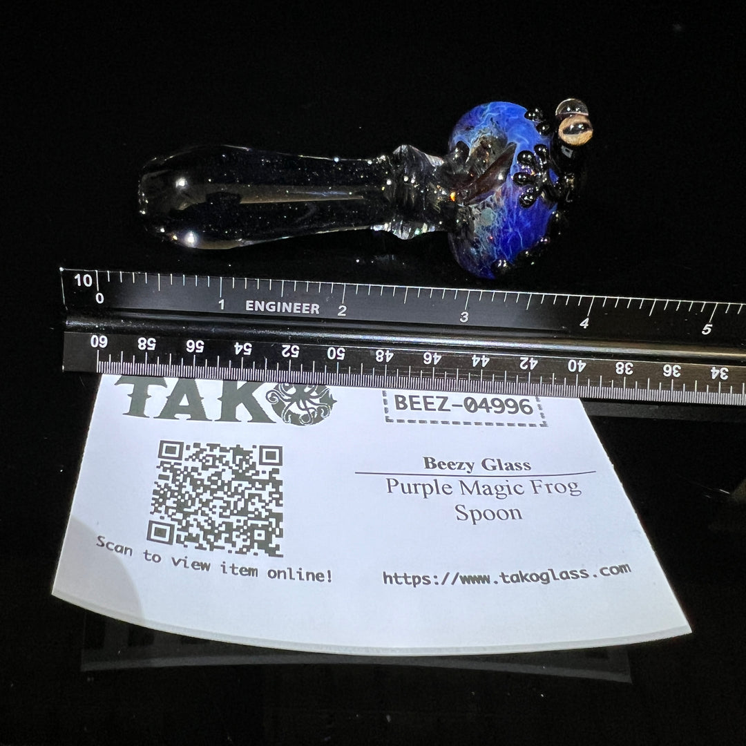 Purple Magic Frog Spoon Glass Pipe Beezy Glass   
