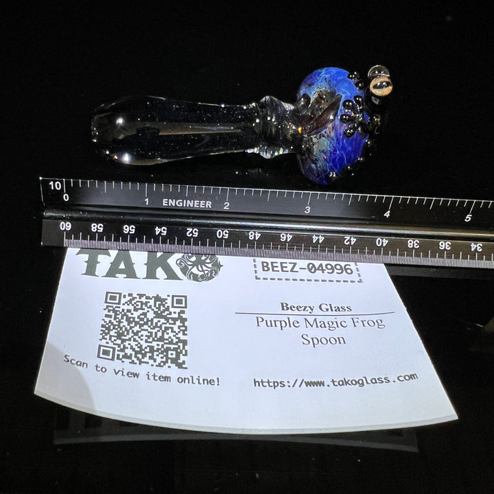 Purple Magic Frog Spoon Glass Pipe Beezy Glass   