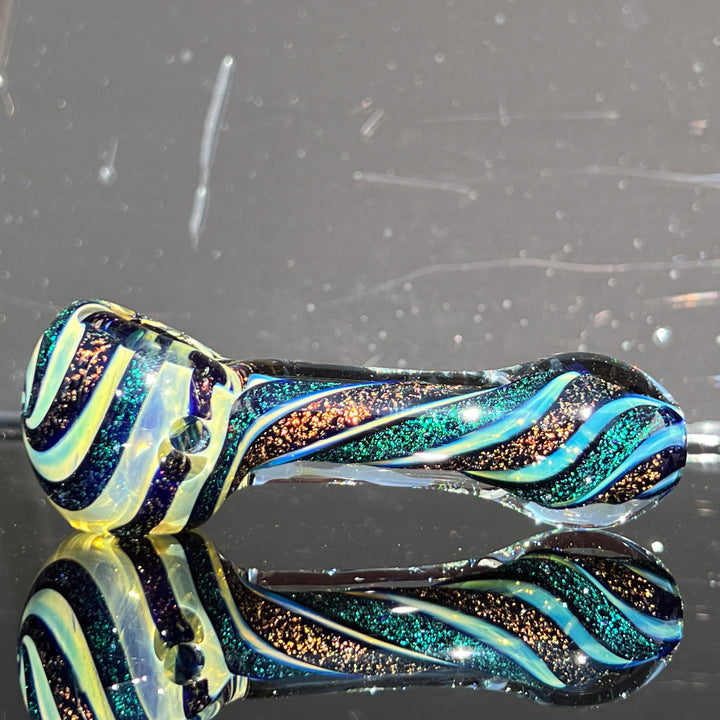 Fumed Dichro Spoon Glass Pipe Tiny Mike   