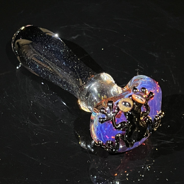 Purple Magic Frog Spoon Glass Pipe Beezy Glass   