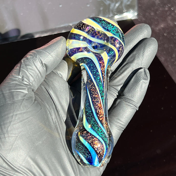 Fumed Dichro Spoon Glass Pipe Tiny Mike   