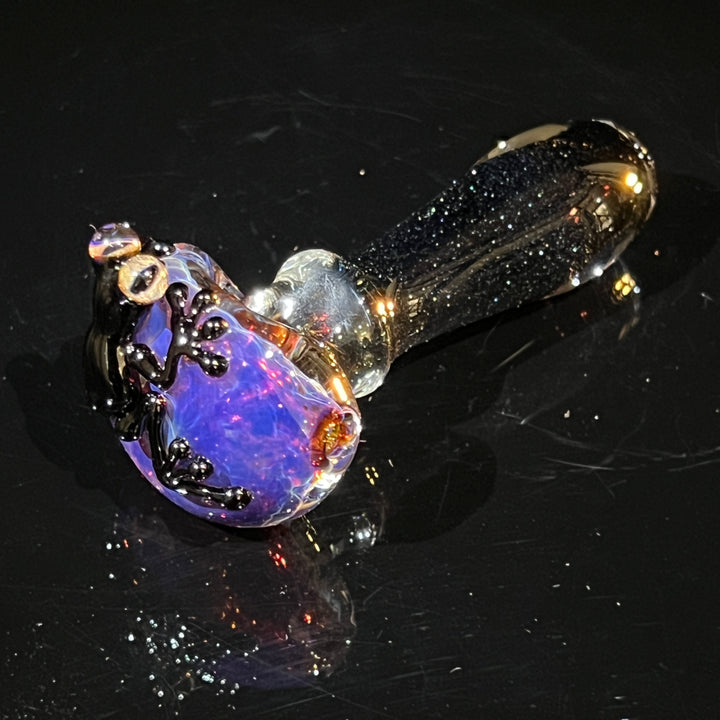 Purple Magic Frog Spoon Glass Pipe Beezy Glass   