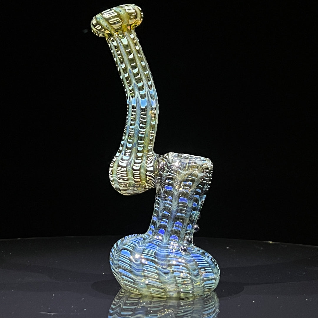 Hand Spun Bubbler Glass Pipe TG