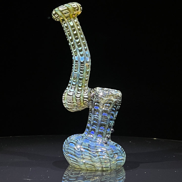 Hand Spun Bubbler Glass Pipe TG