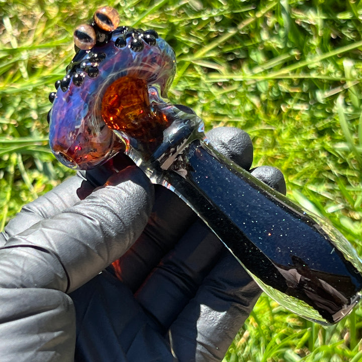 Purple Magic Frog Spoon Glass Pipe Beezy Glass   