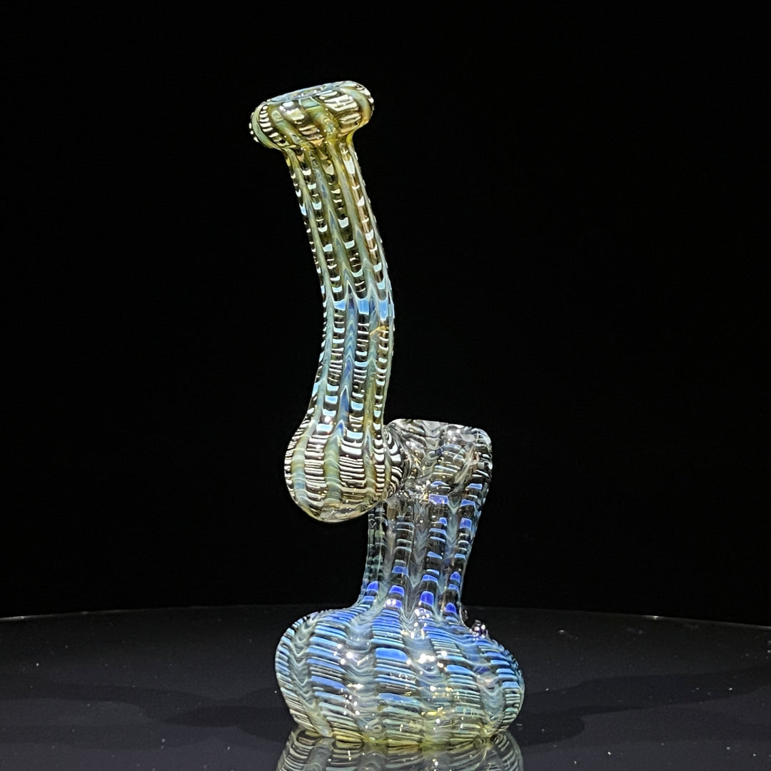 Hand Spun Bubbler Glass Pipe TG