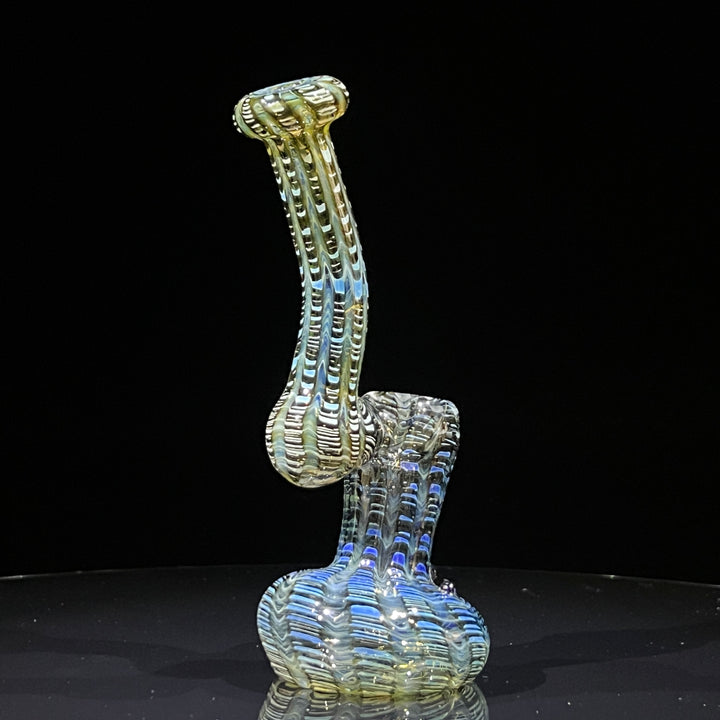 Hand Spun Bubbler Glass Pipe TG