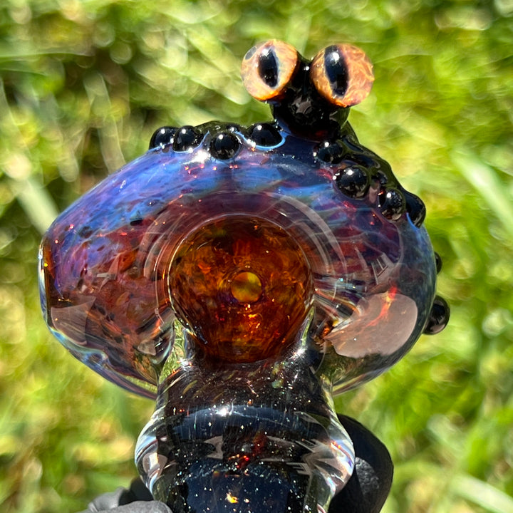 Purple Magic Frog Spoon Glass Pipe Beezy Glass   