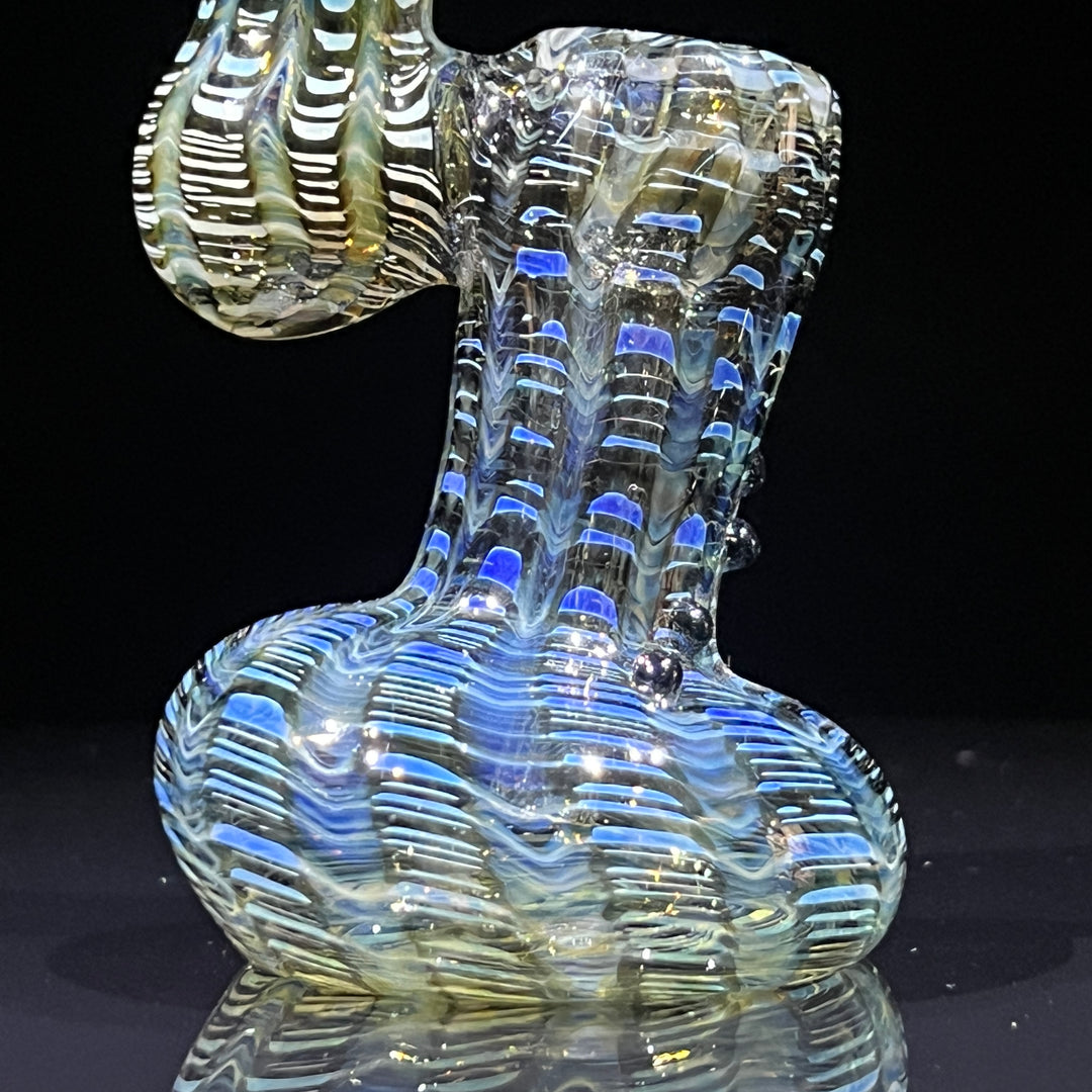 Hand Spun Bubbler Glass Pipe TG