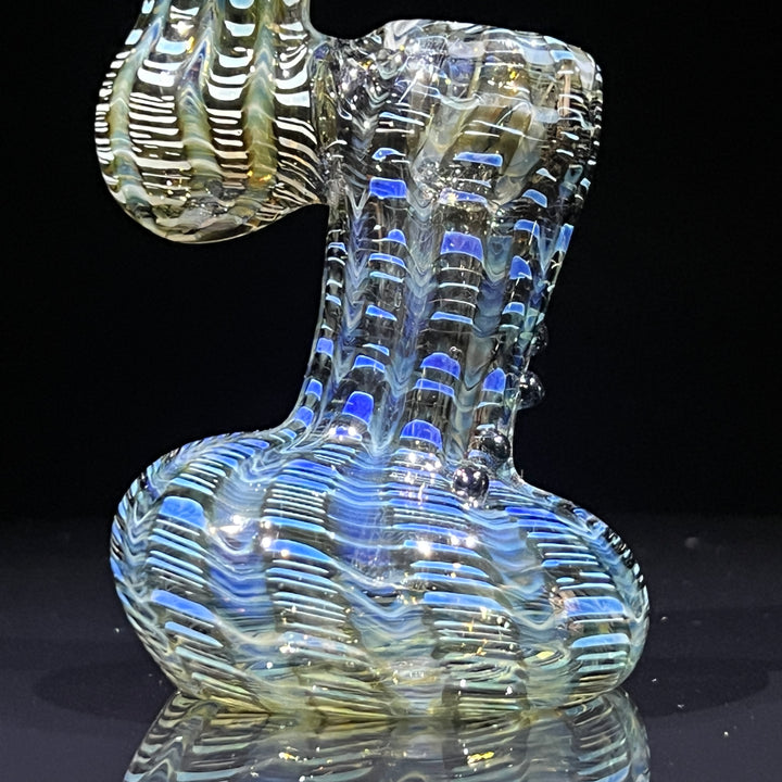 Hand Spun Bubbler Glass Pipe TG