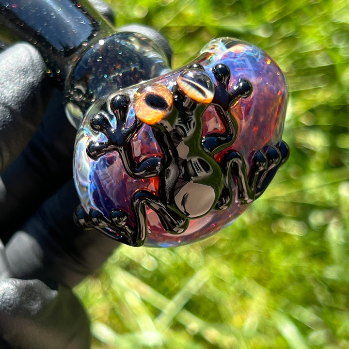 Purple Magic Frog Spoon Glass Pipe Beezy Glass   
