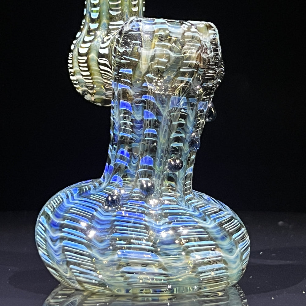 Hand Spun Bubbler Glass Pipe TG