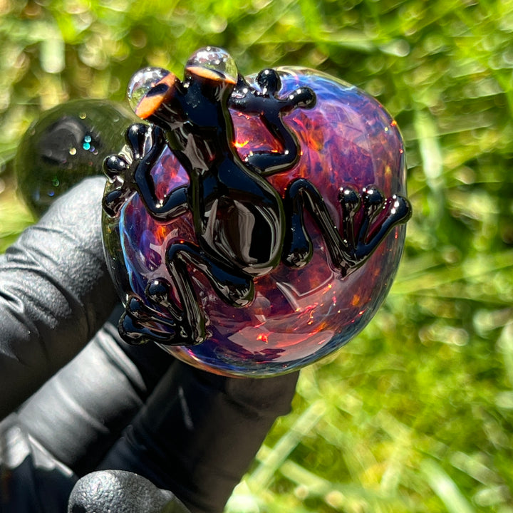 Purple Magic Frog Spoon Glass Pipe Beezy Glass   