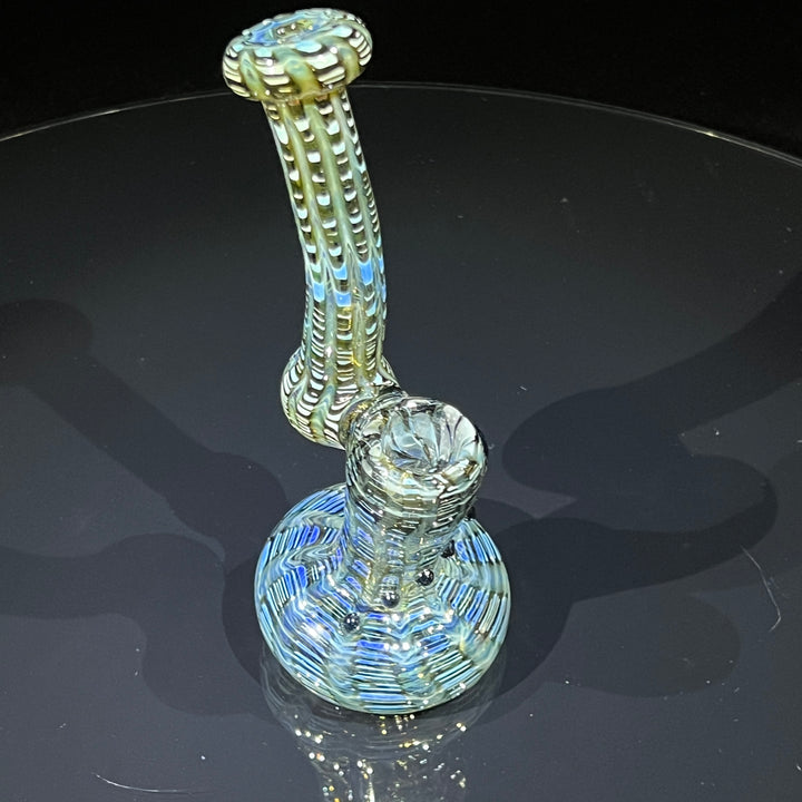 Hand Spun Bubbler Glass Pipe TG