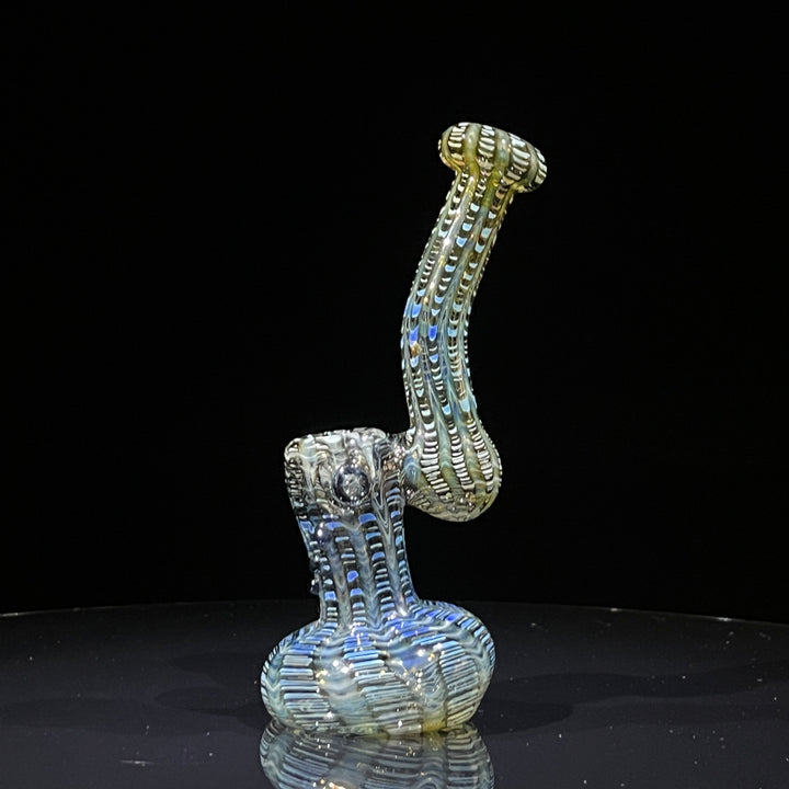 Hand Spun Bubbler Glass Pipe TG