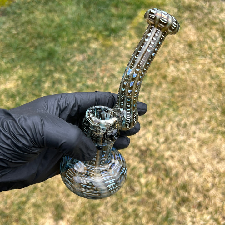 Hand Spun Bubbler Glass Pipe TG