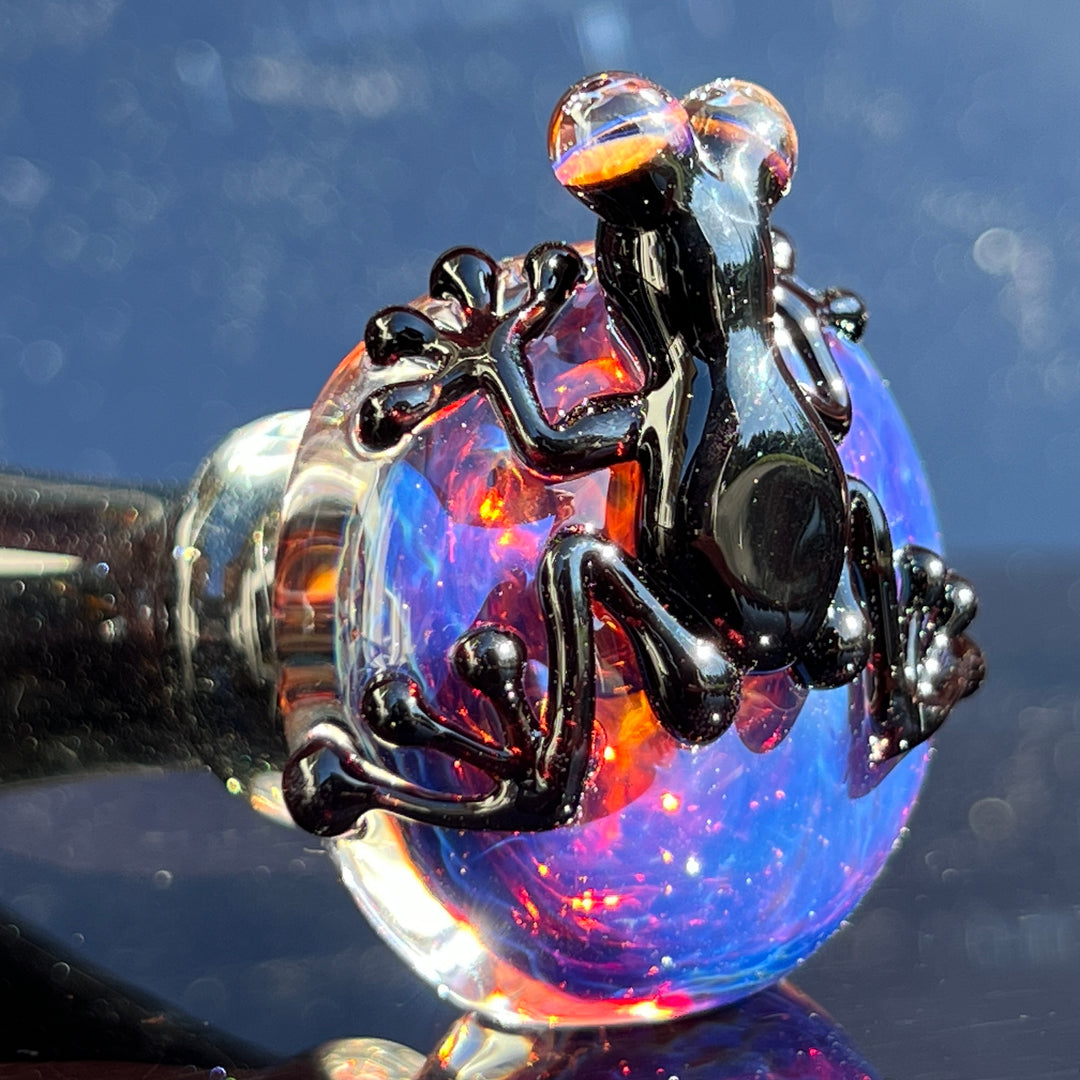 Purple Magic Frog Spoon Glass Pipe Beezy Glass   