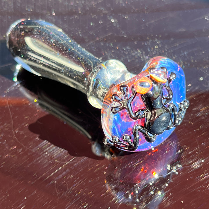 Purple Magic Frog Spoon Glass Pipe Beezy Glass   