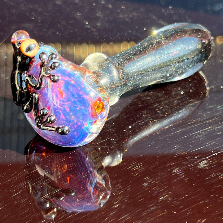 Purple Magic Frog Spoon Glass Pipe Beezy Glass   