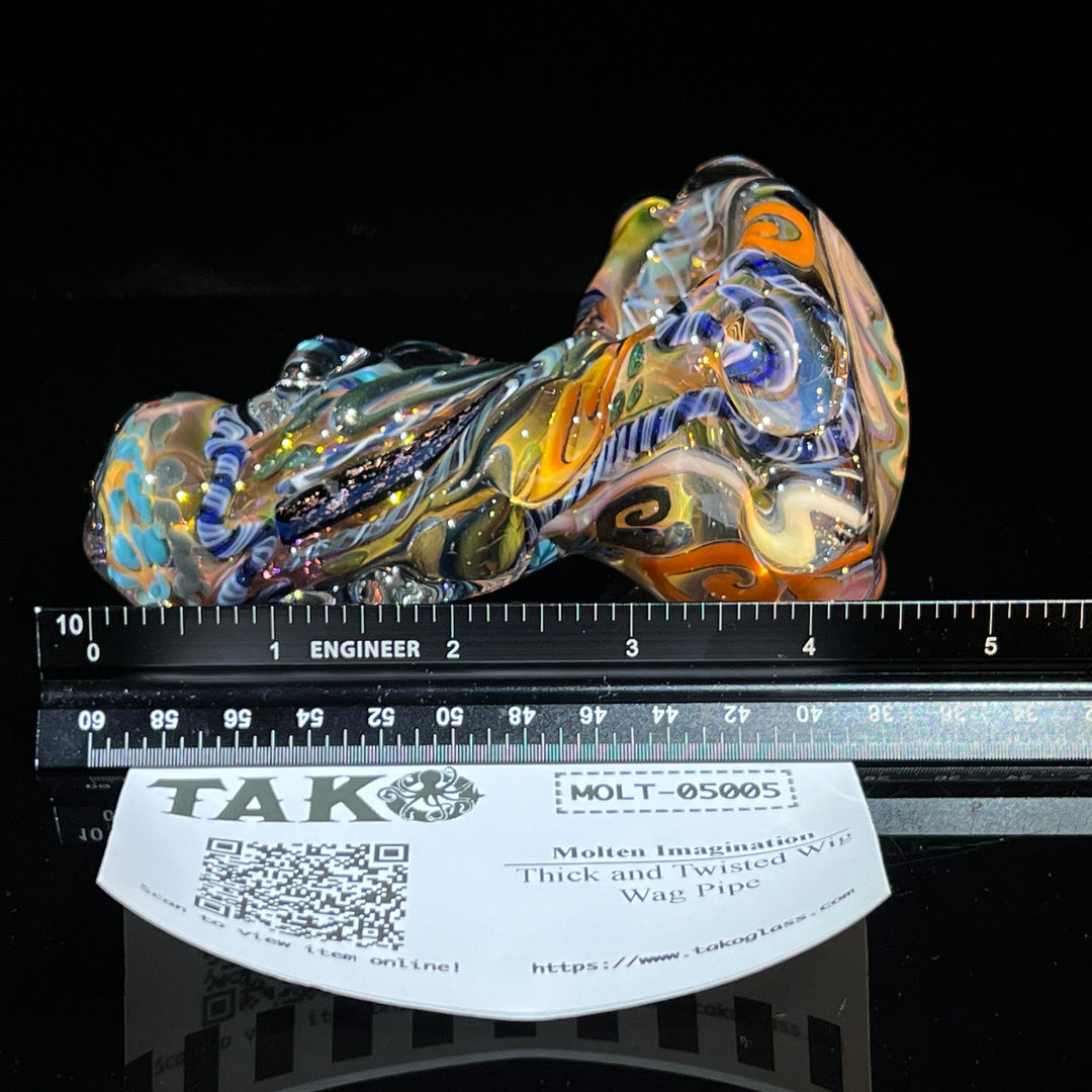 Thick and Twisted Wig Wag Pipe Glass Pipe Molten Imagination   