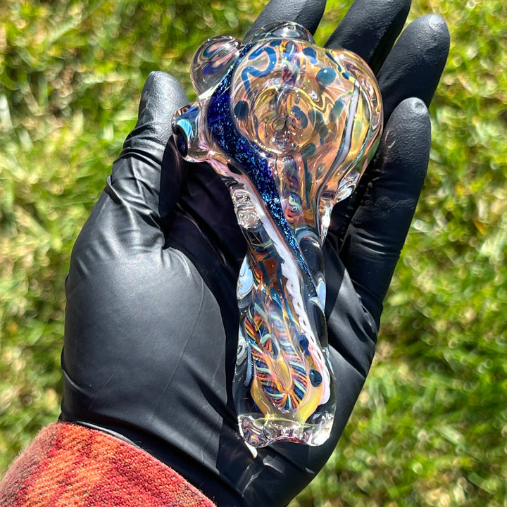 Molten Twisted Chaos Spoon Glass Pipe Molten Imagination   