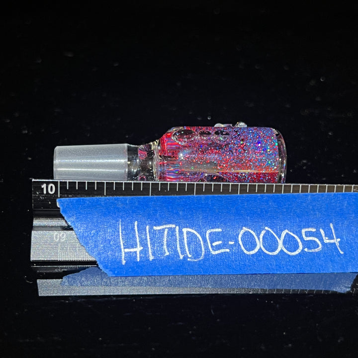 Aqua Cosmic Sparkle 14mm Pull Slide in Alien Tech Accessory HiTide Glassworks   