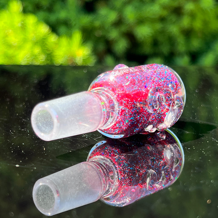 Aqua Cosmic Sparkle 14mm Pull Slide in Alien Tech Accessory HiTide Glassworks   