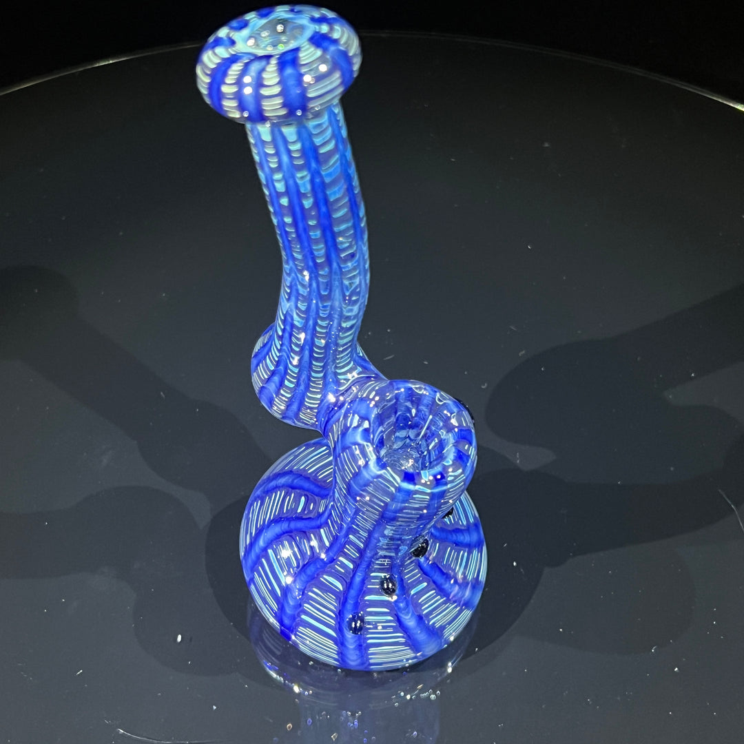 Hand Spun Bubbler Glass Pipe TG