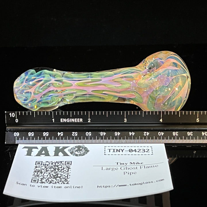 Large Ghost Flame Pipe Glass Pipe Tiny Mike   