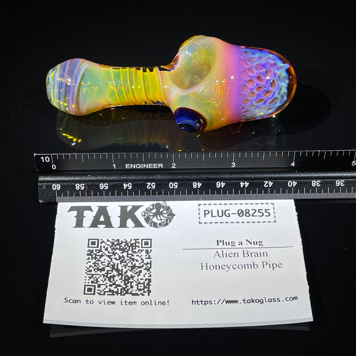 Alien Brain Honeycomb Pipe Glass Pipe Plug a Nug