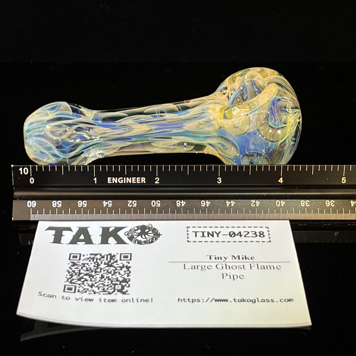 Large Ghost Flame Pipe Glass Pipe Tiny Mike   