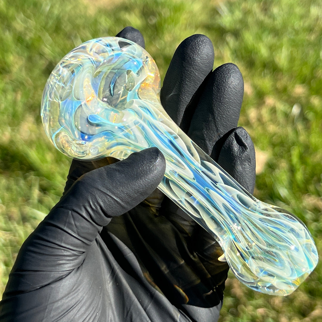 Large Ghost Flame Pipe Glass Pipe Tiny Mike   