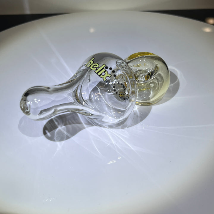 Micro Classic Helix Fume Glass Pipe American Helix Yellow  