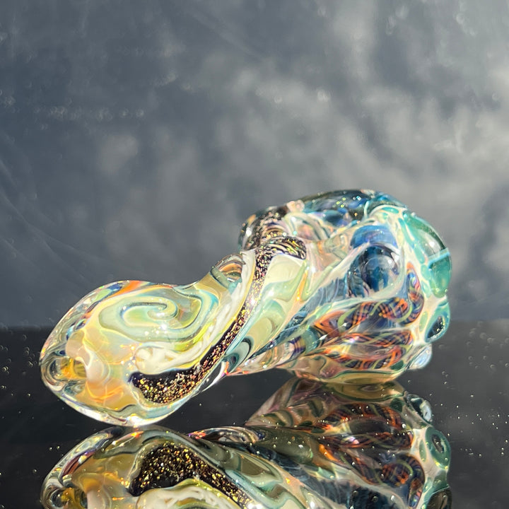 Molten Twisted Chaos Spoon Glass Pipe Molten Imagination   